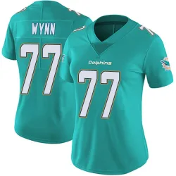 Women's Isaiah Wynn Miami Dolphins No.77 Limited Team Color Vapor Untouchable Jersey - Aqua