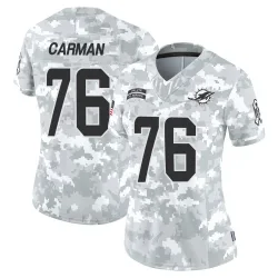 Women's Jackson Carman Miami Dolphins No.76 Limited 2024 Salute to Service Jersey - Arctic Camo