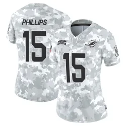 Women's Jaelan Phillips Miami Dolphins No.15 Limited 2024 Salute to Service Jersey - Arctic Camo