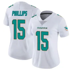 Women's Jaelan Phillips Miami Dolphins No.15 limited Vapor Untouchable Jersey - White