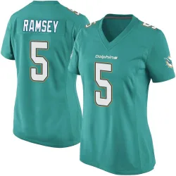 Women's Jalen Ramsey Miami Dolphins No.5 Game Team Color Jersey - Aqua
