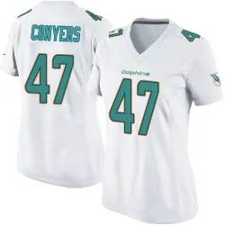 Women's Jalin Conyers Miami Dolphins No.47 Game Jersey - White