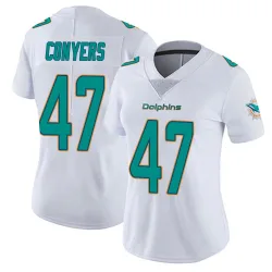 Women's Jalin Conyers Miami Dolphins No.47 limited Vapor Untouchable Jersey - White