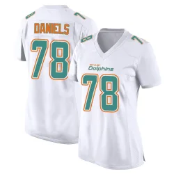 Women's James Daniels Miami Dolphins No.78 Game Fashion Jersey - White