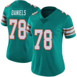 Women's James Daniels Miami Dolphins No.78 Limited Alternate Vapor Untouchable Jersey - Aqua