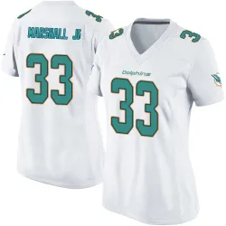 Women's Jason Marshall Jr. Miami Dolphins No.33 Game Jersey - White