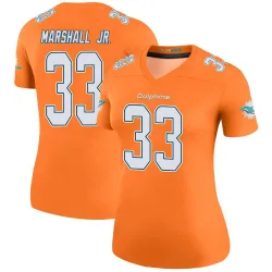 Women's Jason Marshall Jr. Miami Dolphins No.33 Legend Color Rush Jersey - Orange