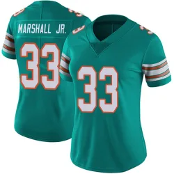 Women's Jason Marshall Jr. Miami Dolphins No.33 Limited Alternate Vapor Untouchable Jersey - Aqua
