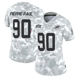 Women's Jason Pierre-Paul Miami Dolphins No.90 Limited 2024 Salute to Service Jersey - Arctic Camo