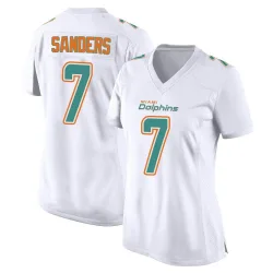 Women's Jason Sanders Miami Dolphins No.7 Game Fashion Jersey - White