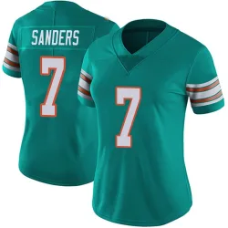 Women's Jason Sanders Miami Dolphins No.7 Limited Alternate Vapor Untouchable Jersey - Aqua