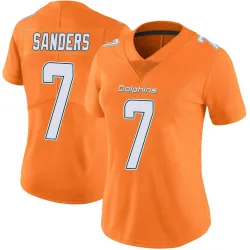 Women's Jason Sanders Miami Dolphins No.7 Limited Color Rush Jersey - Orange