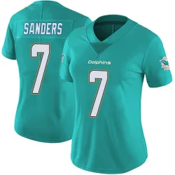 Women's Jason Sanders Miami Dolphins No.7 Limited Team Color Vapor Untouchable Jersey - Aqua