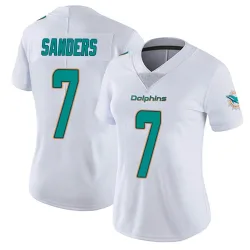 Women's Jason Sanders Miami Dolphins No.7 limited Vapor Untouchable Jersey - White