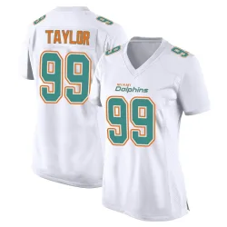 Women's Jason Taylor Miami Dolphins No.99 Game Fashion Jersey - White