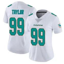 Women's Jason Taylor Miami Dolphins No.99 limited Vapor Untouchable Jersey - White