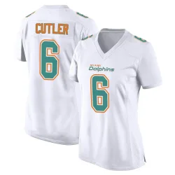 Women's Jay Cutler Miami Dolphins No.6 Game Fashion Jersey - White