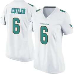 Women's Jay Cutler Miami Dolphins No.6 Game Jersey - White