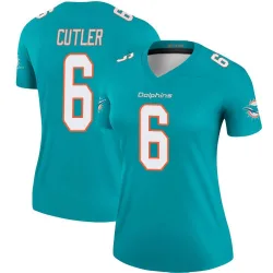 Women's Jay Cutler Miami Dolphins No.6 Legend Jersey - Aqua