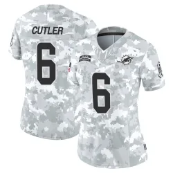 Women's Jay Cutler Miami Dolphins No.6 Limited 2024 Salute to Service Jersey - Arctic Camo