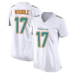 Women's Jaylen Waddle Miami Dolphins No.17 Game Fashion Jersey - White
