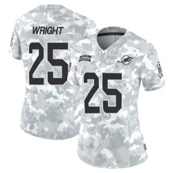 Women's Jaylen Wright Miami Dolphins No.25 Limited 2024 Salute to Service Jersey - Arctic Camo