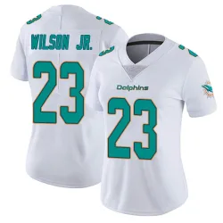 Women's Jeff Wilson Jr. Miami Dolphins No.23 limited Vapor Untouchable Jersey - White
