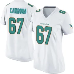 Women's Joe Cardona Miami Dolphins No.67 Game Jersey - White