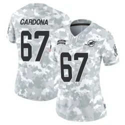 Women's Joe Cardona Miami Dolphins No.67 Limited 2024 Salute to Service Jersey - Arctic Camo