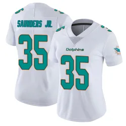 Women's John Saunders Jr. Miami Dolphins No.35 limited Vapor Untouchable Jersey - White