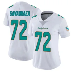 Women's Jonah Savaiinaea Miami Dolphins No.72 limited Vapor Untouchable Jersey - White