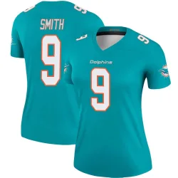 Women's Jonnu Smith Miami Dolphins No.9 Legend Jersey - Aqua