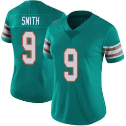 Women's Jonnu Smith Miami Dolphins No.9 Limited Alternate Vapor Untouchable Jersey - Aqua