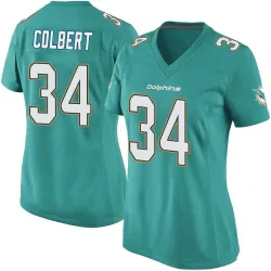 Women's Jordan Colbert Miami Dolphins No.34 Game Team Color Jersey - Aqua