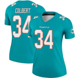 Women's Jordan Colbert Miami Dolphins No.34 Legend Jersey - Aqua