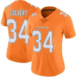 Women's Jordan Colbert Miami Dolphins No.34 Limited Color Rush Jersey - Orange