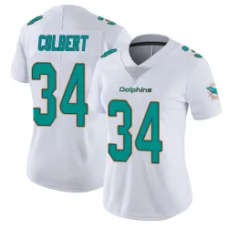 Women's Jordan Colbert Miami Dolphins No.34 limited Vapor Untouchable Jersey - White