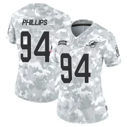 Women's Jordan Phillips Miami Dolphins No.94 Limited 2024 Salute to Service Jersey - Arctic Camo