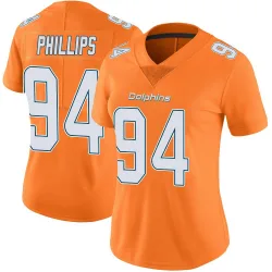 Women's Jordan Phillips Miami Dolphins No.94 Limited Color Rush Jersey - Orange