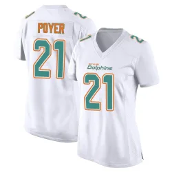 Women's Jordan Poyer Miami Dolphins No.21 Game Fashion Jersey - White