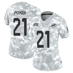 Women's Jordan Poyer Miami Dolphins No.21 Limited 2024 Salute to Service Jersey - Arctic Camo