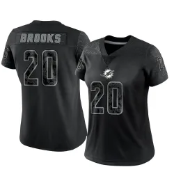Women's Jordyn Brooks Miami Dolphins No.20 Limited Reflective Jersey - Black