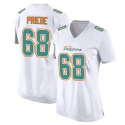 Women's Josh Priebe Miami Dolphins No.68 Game Fashion Jersey - White