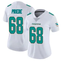 Women's Josh Priebe Miami Dolphins No.68 limited Vapor Untouchable Jersey - White