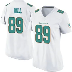 Women's Julian Hill Miami Dolphins No.89 Game Jersey - White