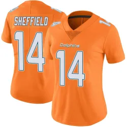 Women's Kendall Sheffield Miami Dolphins No.14 Limited Color Rush Jersey - Orange