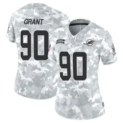 Women's Kenneth Grant Miami Dolphins No.90 Limited 2024 Salute to Service Jersey - Arctic Camo