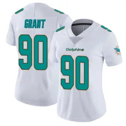 Women's Kenneth Grant Miami Dolphins No.90 limited Vapor Untouchable Jersey - White