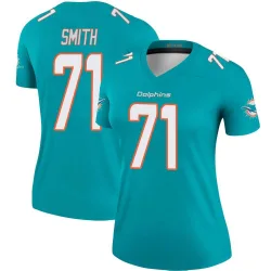 Women's Kion Smith Miami Dolphins No.71 Legend Jersey - Aqua