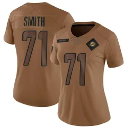 Women's Kion Smith Miami Dolphins No.71 Limited 2023 Salute To Service Jersey - Brown